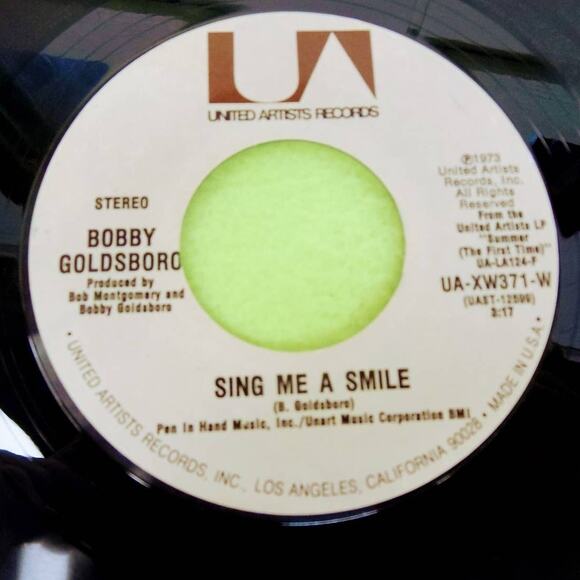 Bobby Goldsboro - Sing Me A Smile / Marlena - UA 1973 45rpm Vinyl‎ Record Single - Picture 5 of 9